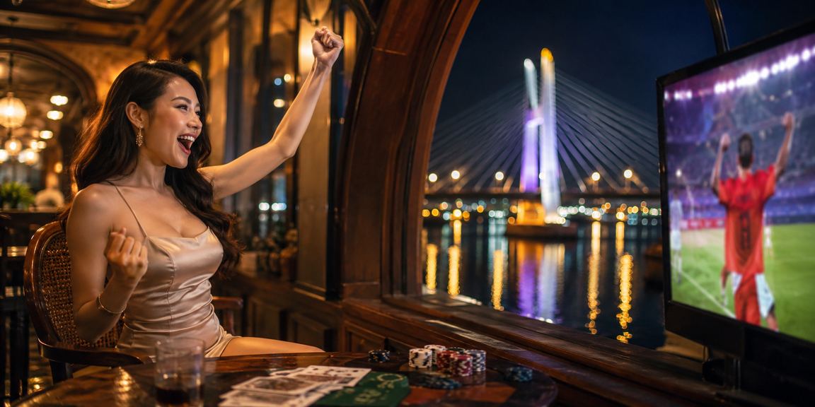 Người chơi bài tại quán cà phê Cần Thơ cùng bạn bè xem kết quả Jackpot